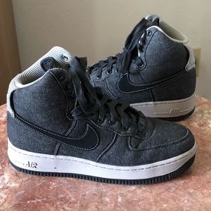 Denim Air Force 1s Hi Se